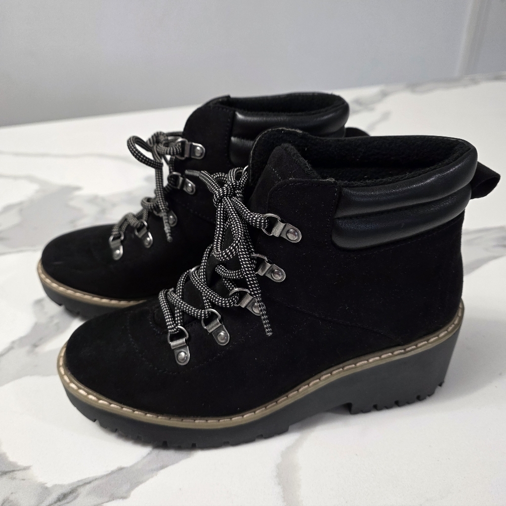 Sonoma Black Lace Up Booties~6.5 Womens